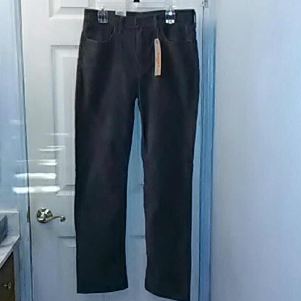 Mens Levi's 514 straight leg 33x34 charcoal cords